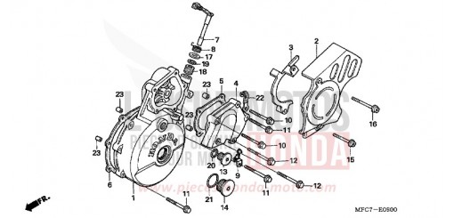 COPERCHIO CARTER MOTORE SINISTRO FMX6506 di 2006
